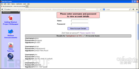 Web利用手工渗入测试——用SQLMap进行SQL盲注测试